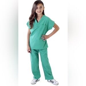 Natural Uniforms kids Scrub Set in Surgical Green- Costume Play Set